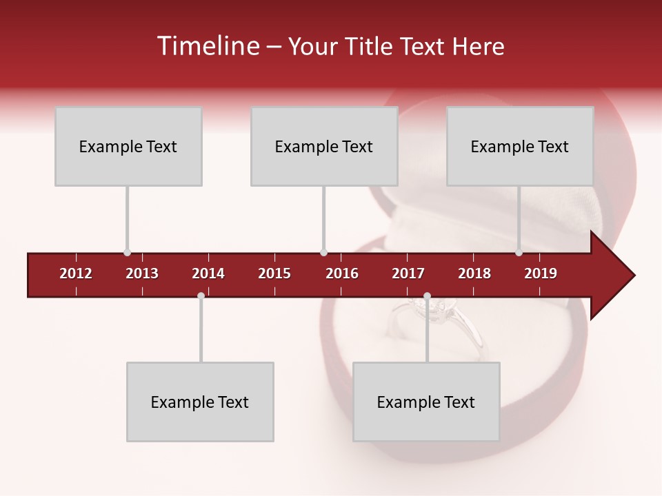 An Open Red Velvet Ring Box With A White Diamond In It PowerPoint Template
