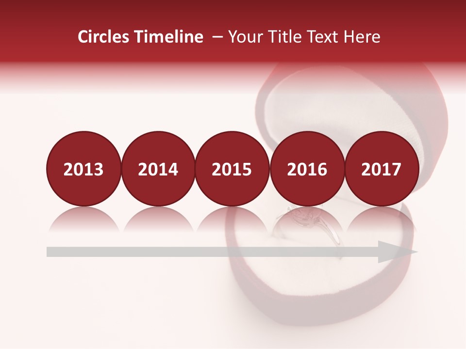 An Open Red Velvet Ring Box With A White Diamond In It PowerPoint Template