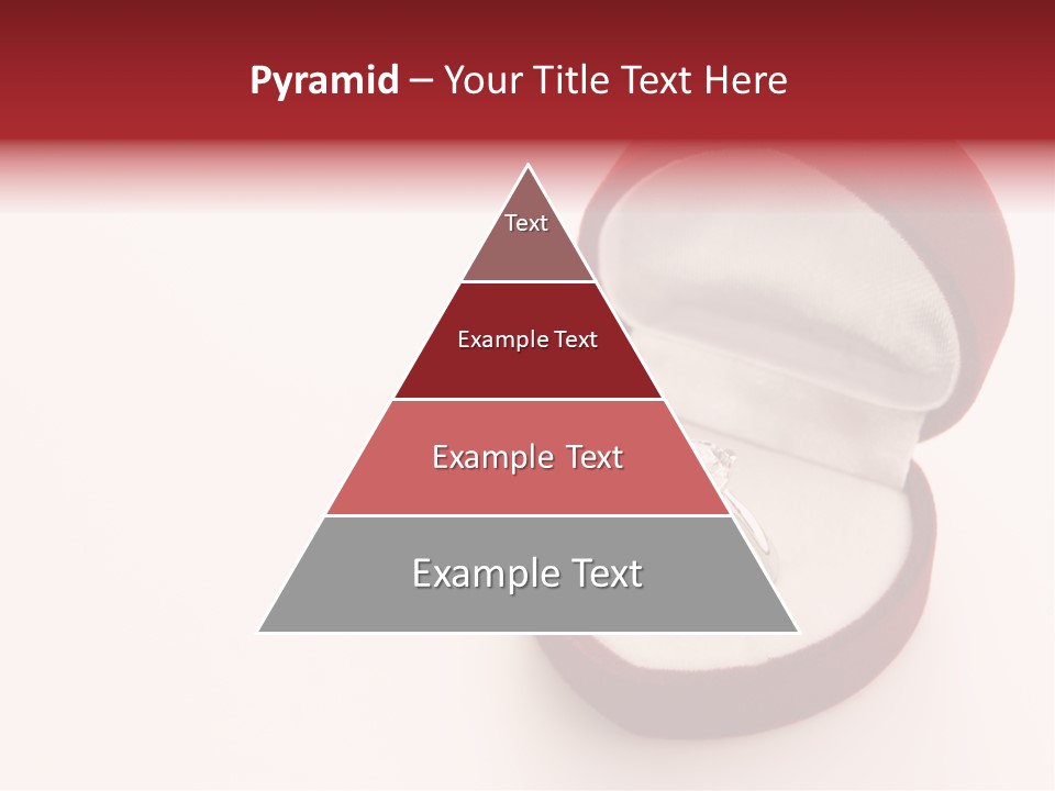 An Open Red Velvet Ring Box With A White Diamond In It PowerPoint Template