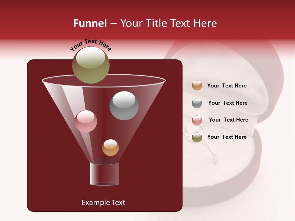 An Open Red Velvet Ring Box With A White Diamond In It PowerPoint Template