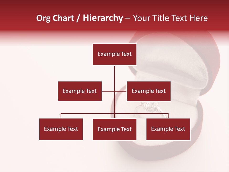 An Open Red Velvet Ring Box With A White Diamond In It PowerPoint Template