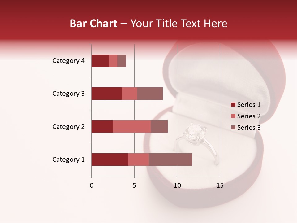 An Open Red Velvet Ring Box With A White Diamond In It PowerPoint Template