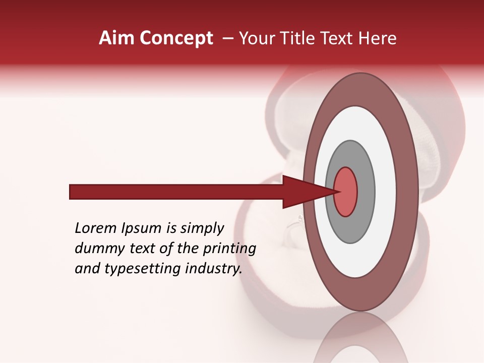 An Open Red Velvet Ring Box With A White Diamond In It PowerPoint Template