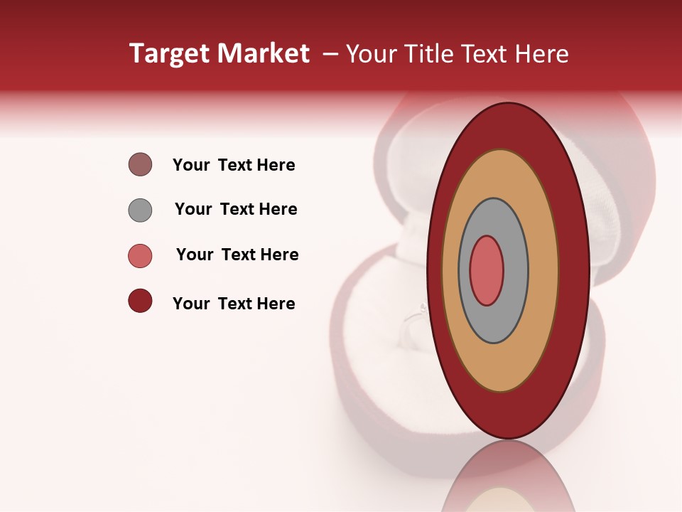 An Open Red Velvet Ring Box With A White Diamond In It PowerPoint Template