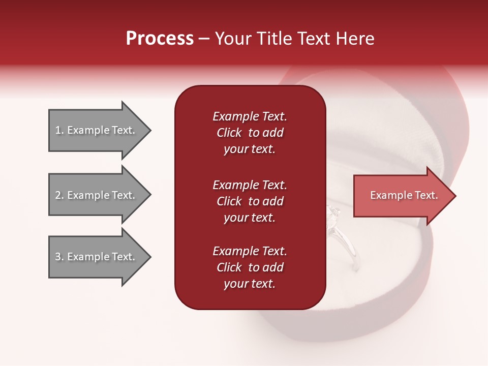 An Open Red Velvet Ring Box With A White Diamond In It PowerPoint Template