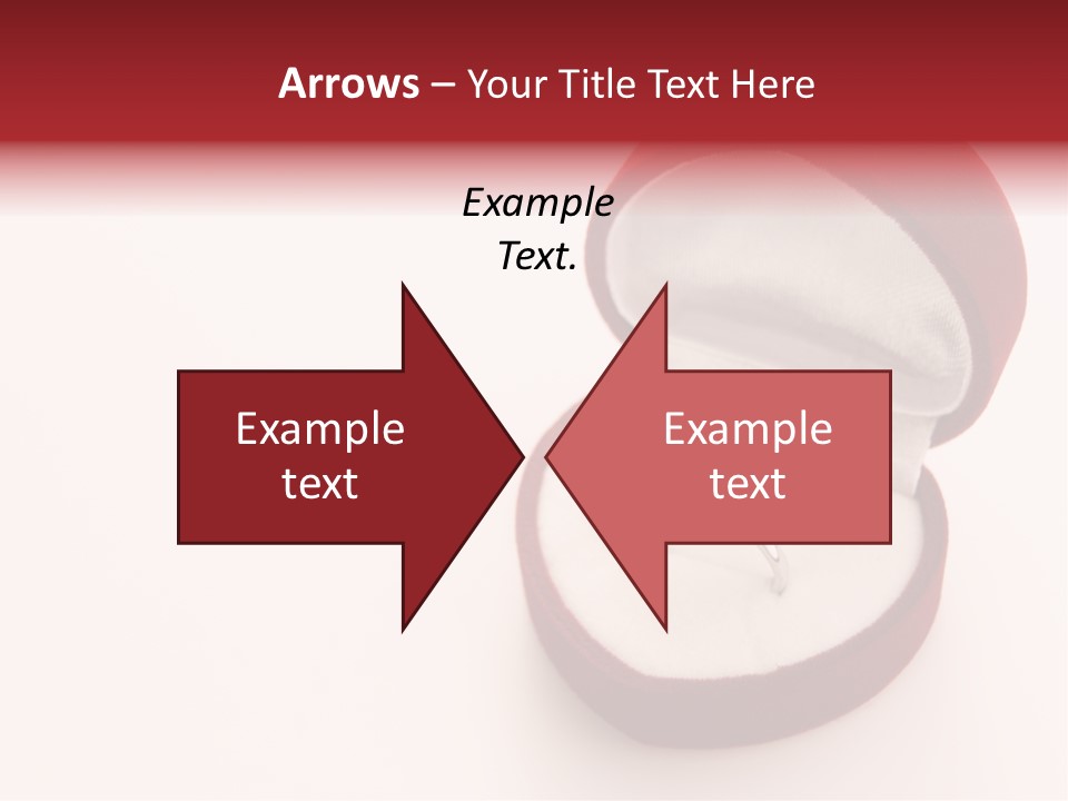 An Open Red Velvet Ring Box With A White Diamond In It PowerPoint Template