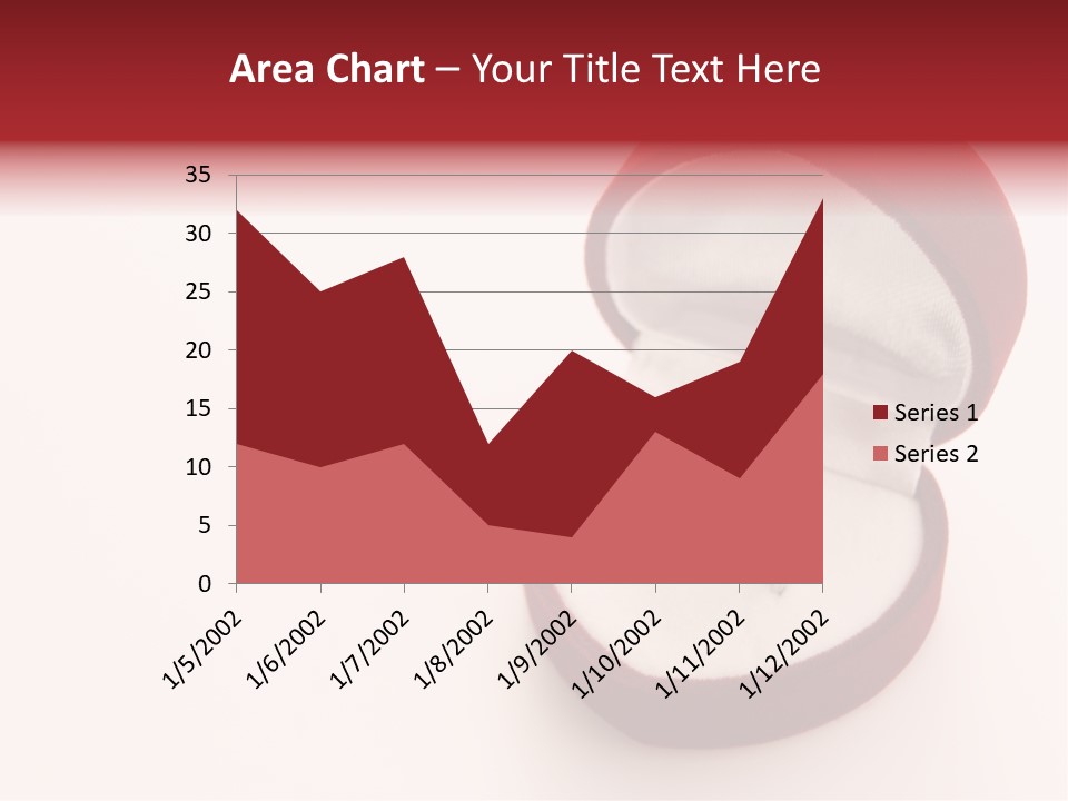 An Open Red Velvet Ring Box With A White Diamond In It PowerPoint Template