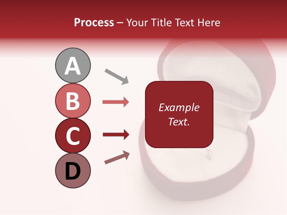 An Open Red Velvet Ring Box With A White Diamond In It PowerPoint Template