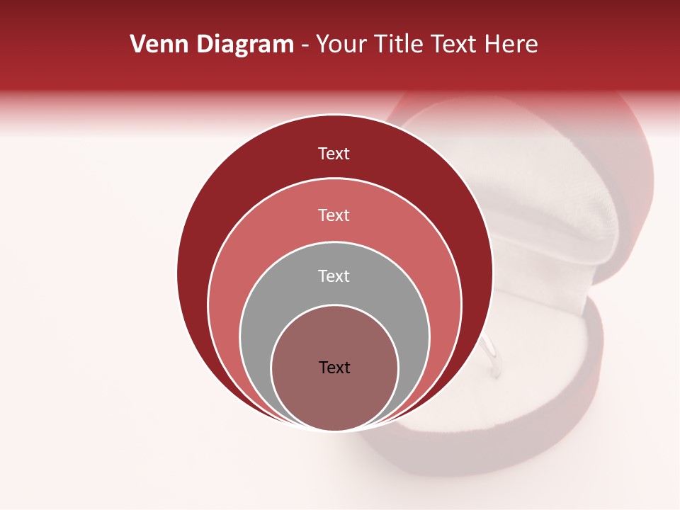 An Open Red Velvet Ring Box With A White Diamond In It PowerPoint Template