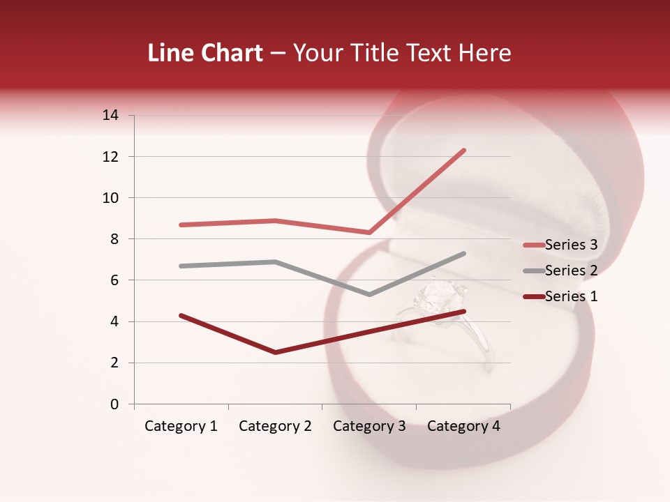 An Open Red Velvet Ring Box With A White Diamond In It PowerPoint Template