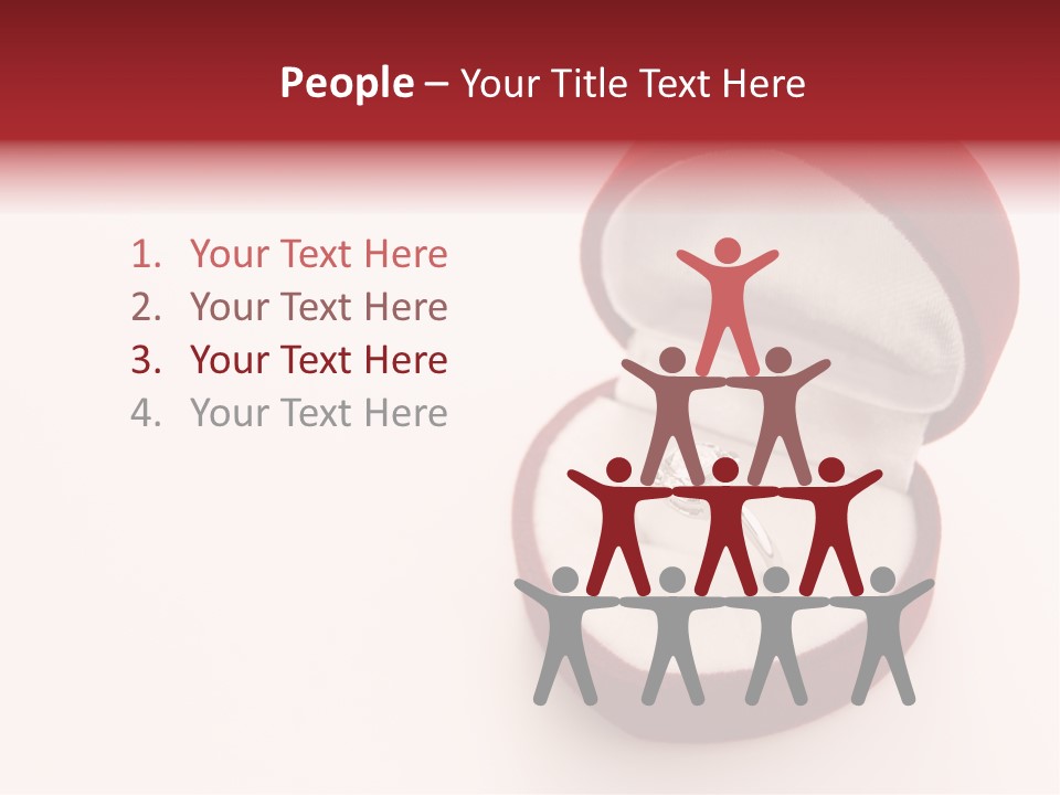 An Open Red Velvet Ring Box With A White Diamond In It PowerPoint Template