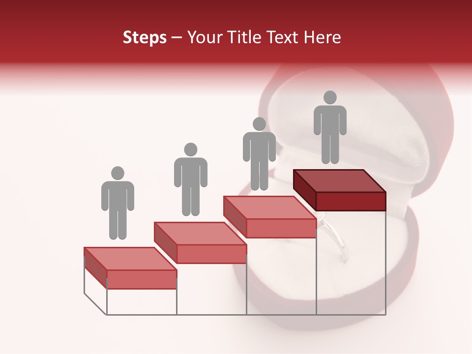 An Open Red Velvet Ring Box With A White Diamond In It PowerPoint Template