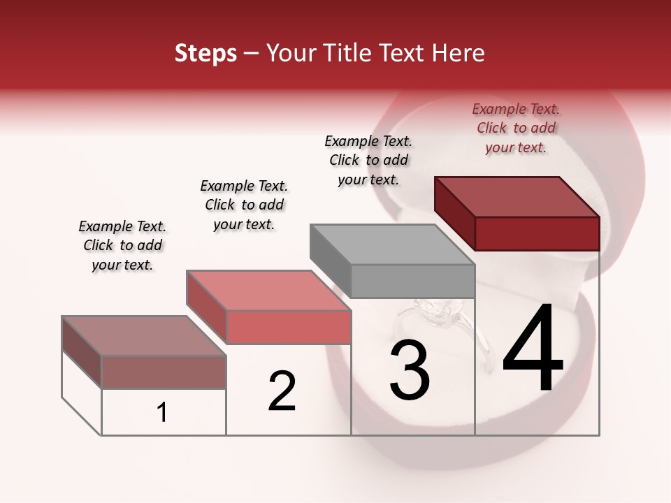 An Open Red Velvet Ring Box With A White Diamond In It PowerPoint Template