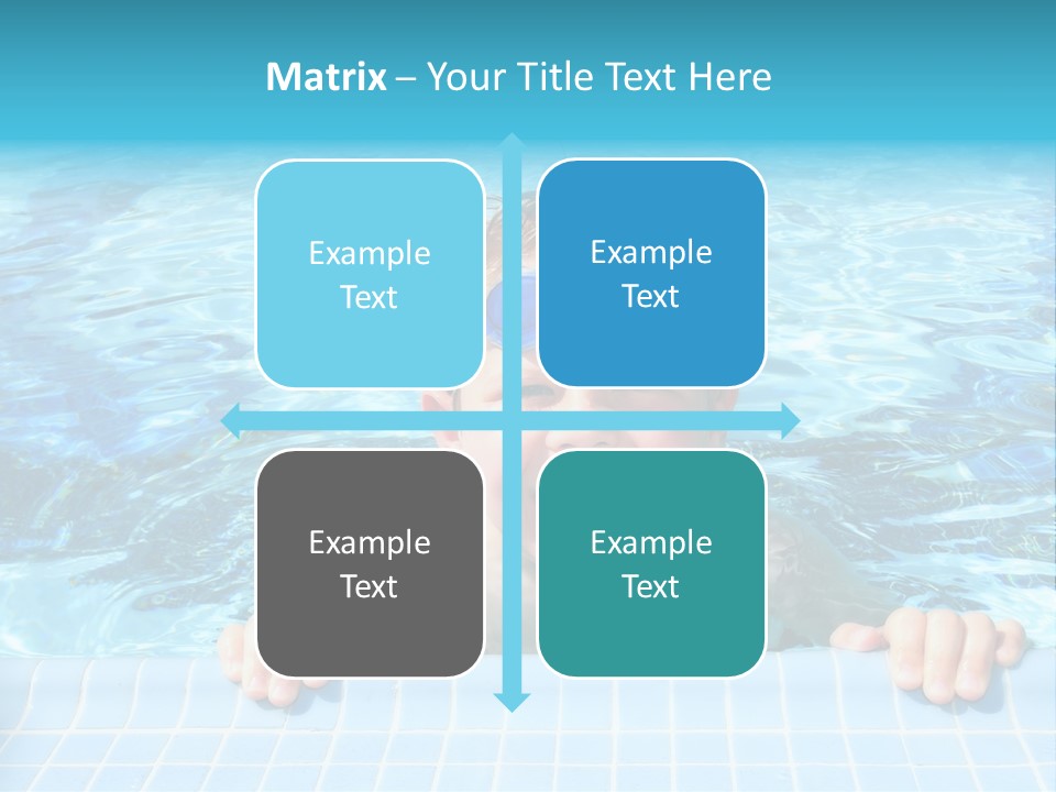 Happy Child In A Sunny Swimming Pool PowerPoint Template