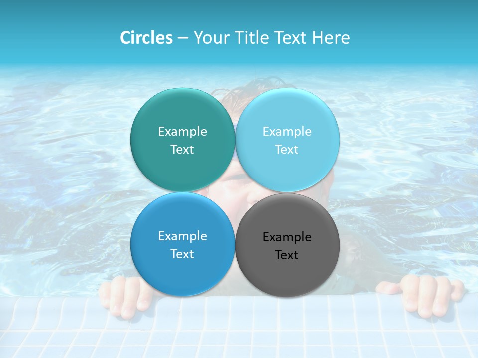 Happy Child In A Sunny Swimming Pool PowerPoint Template