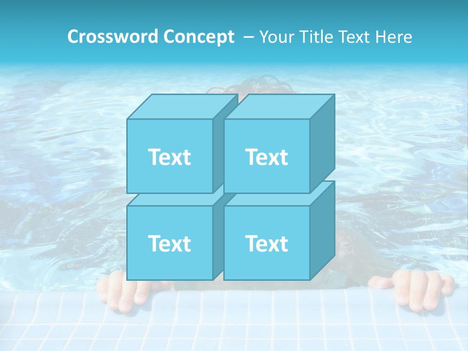 Happy Child In A Sunny Swimming Pool PowerPoint Template