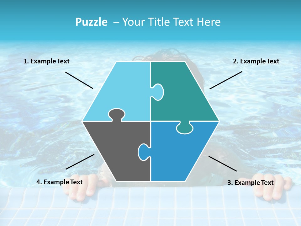 Happy Child In A Sunny Swimming Pool PowerPoint Template