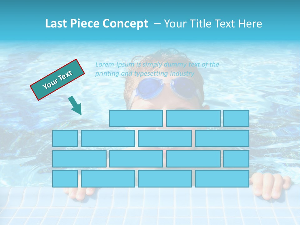 Happy Child In A Sunny Swimming Pool PowerPoint Template