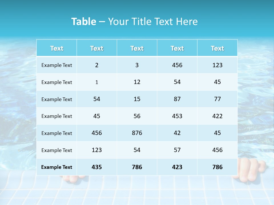 Happy Child In A Sunny Swimming Pool PowerPoint Template