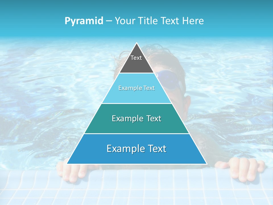 Happy Child In A Sunny Swimming Pool PowerPoint Template