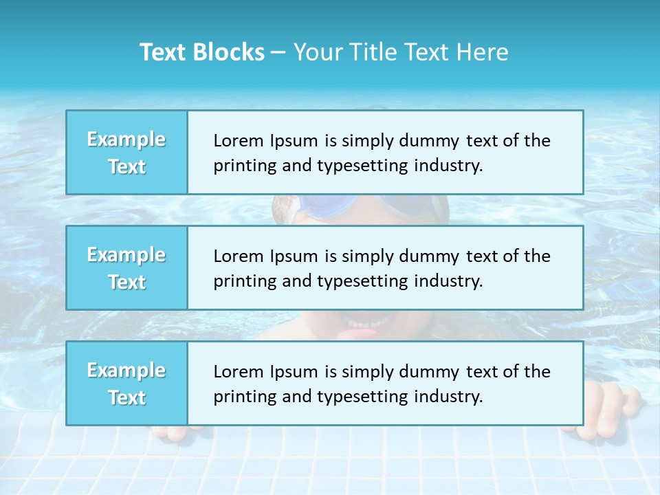 Happy Child In A Sunny Swimming Pool PowerPoint Template