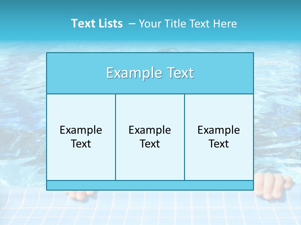 Happy Child In A Sunny Swimming Pool PowerPoint Template