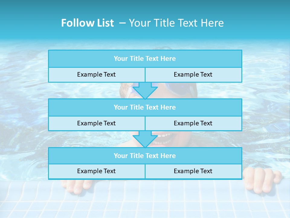 Happy Child In A Sunny Swimming Pool PowerPoint Template