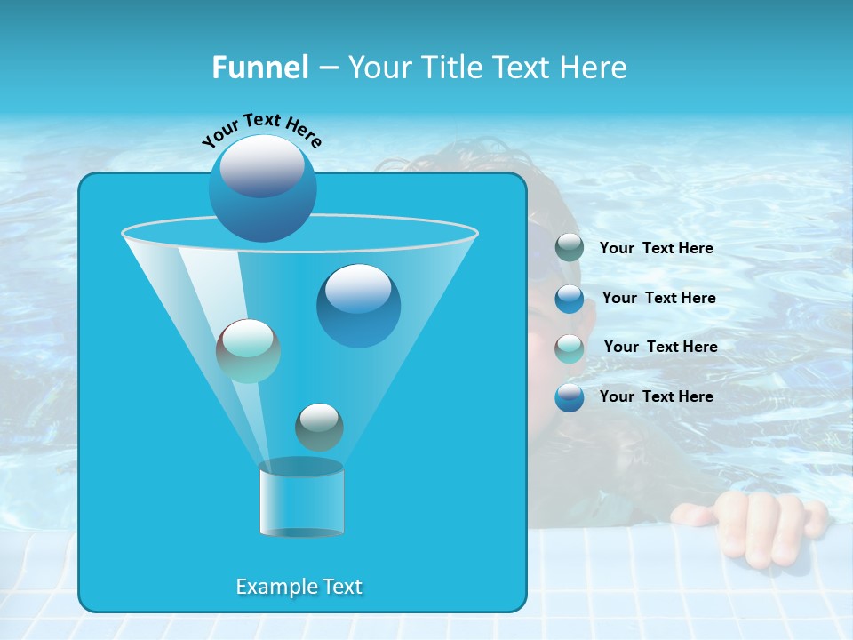 Happy Child In A Sunny Swimming Pool PowerPoint Template