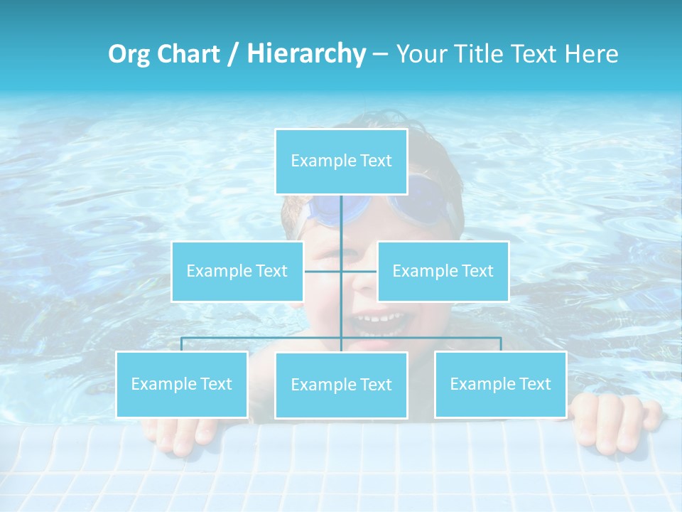 Happy Child In A Sunny Swimming Pool PowerPoint Template