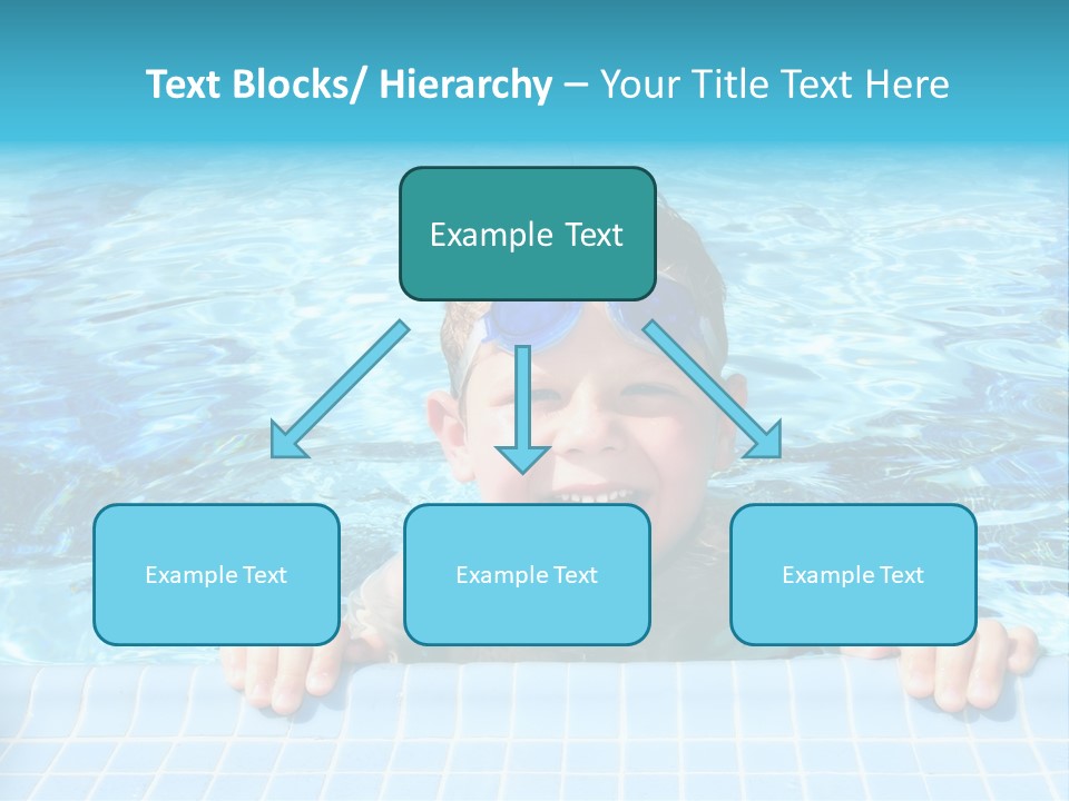 Happy Child In A Sunny Swimming Pool PowerPoint Template