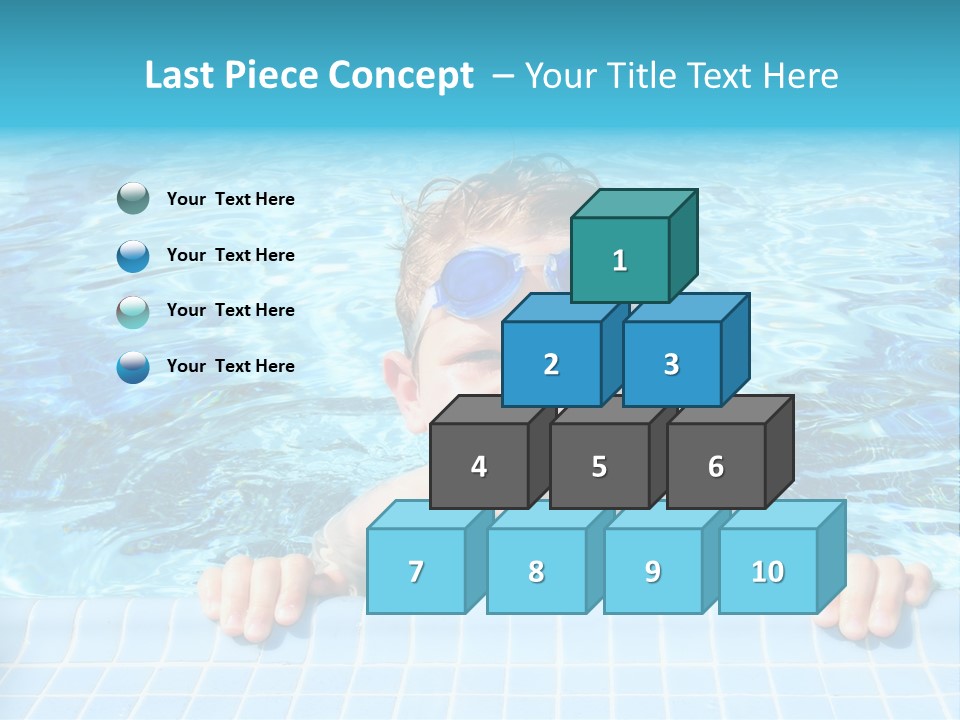 Happy Child In A Sunny Swimming Pool PowerPoint Template