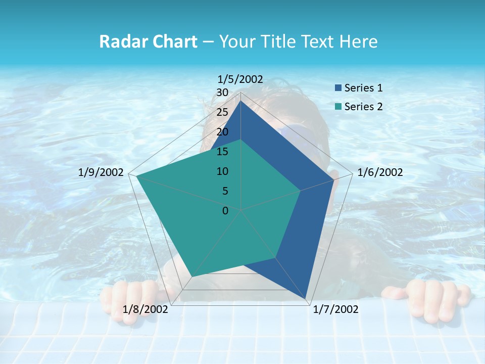 Happy Child In A Sunny Swimming Pool PowerPoint Template
