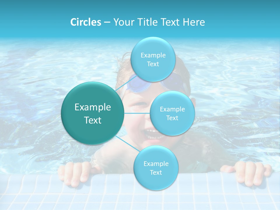 Happy Child In A Sunny Swimming Pool PowerPoint Template