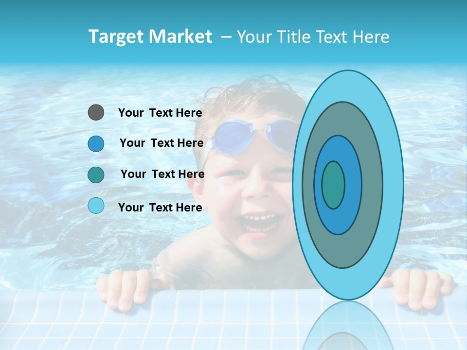 Happy Child In A Sunny Swimming Pool PowerPoint Template