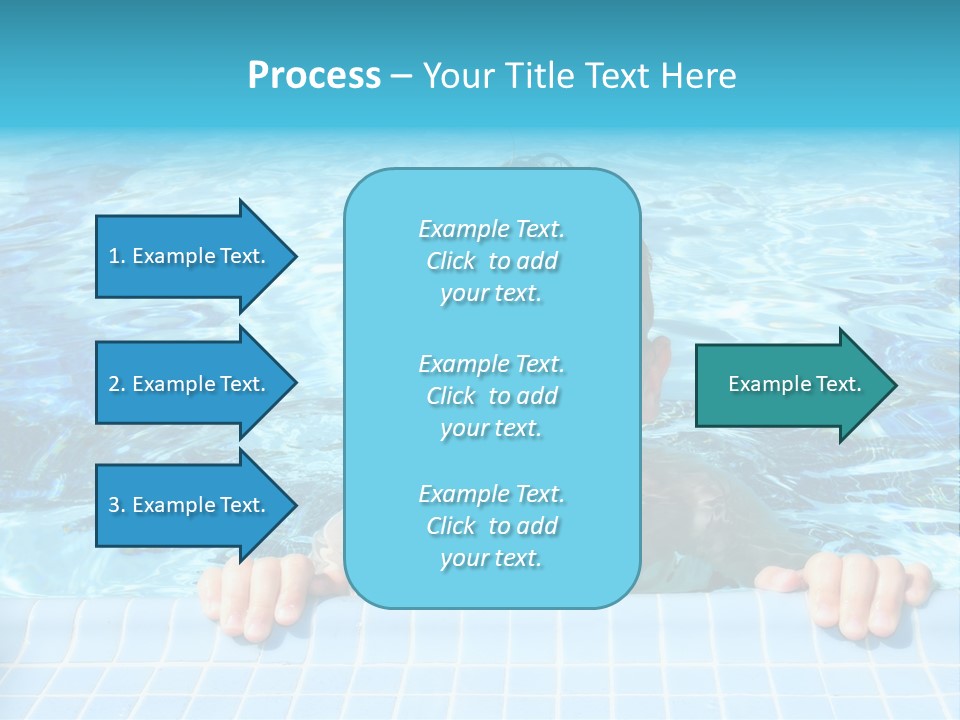 Happy Child In A Sunny Swimming Pool PowerPoint Template