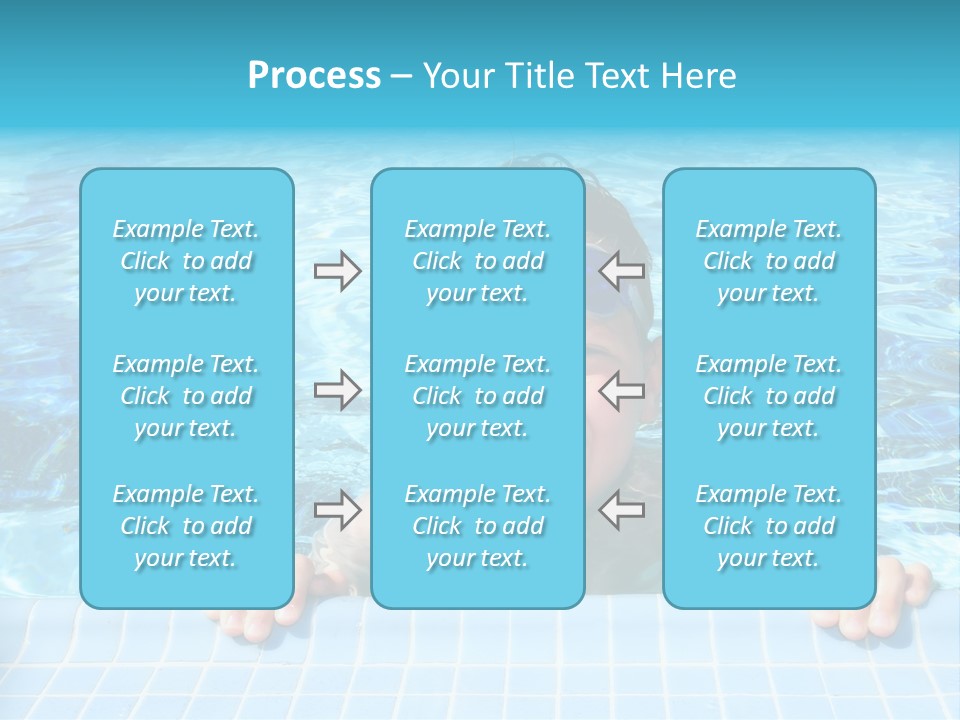 Happy Child In A Sunny Swimming Pool PowerPoint Template