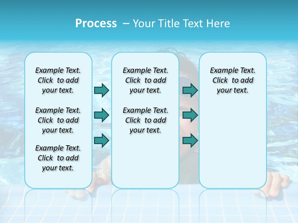 Happy Child In A Sunny Swimming Pool PowerPoint Template