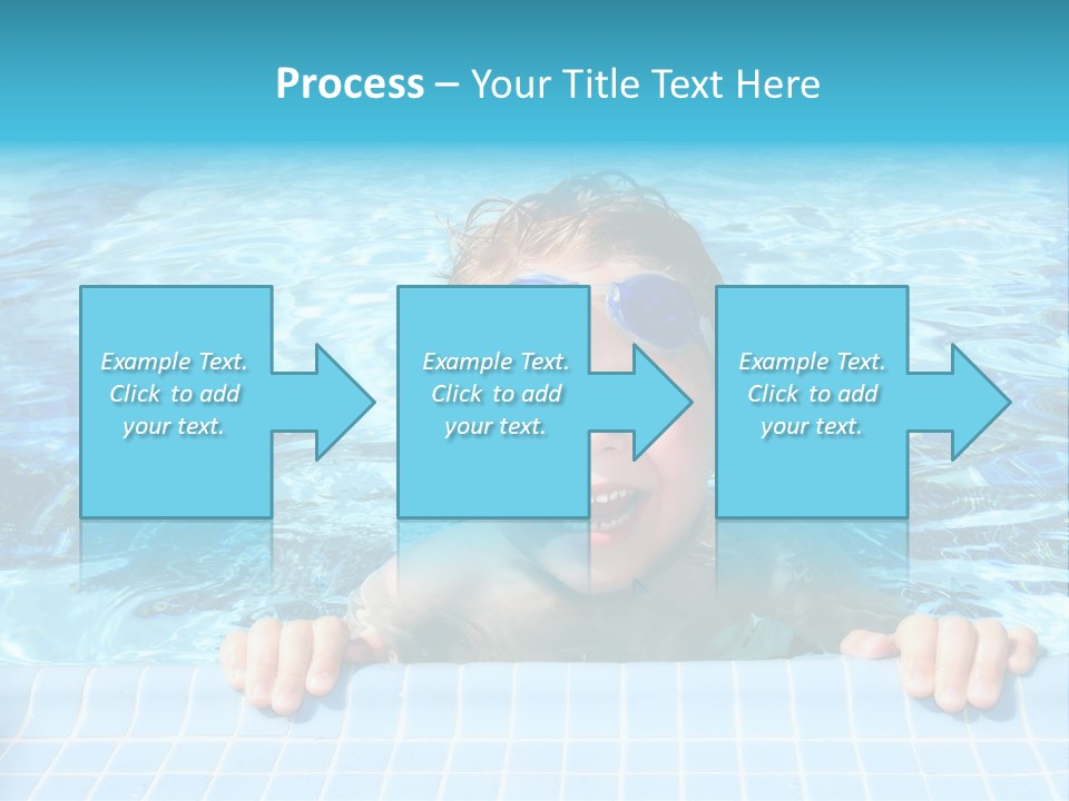 Happy Child In A Sunny Swimming Pool PowerPoint Template