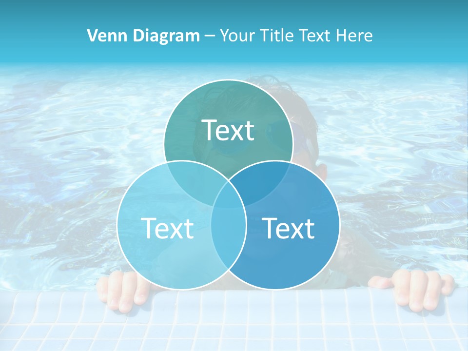 Happy Child In A Sunny Swimming Pool PowerPoint Template