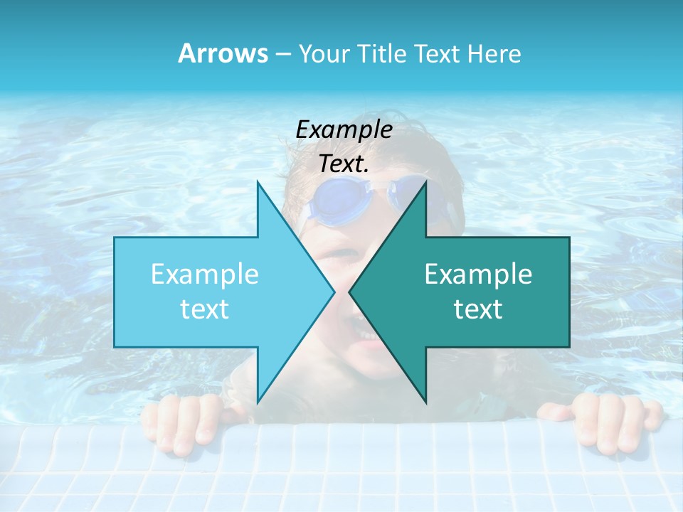 Happy Child In A Sunny Swimming Pool PowerPoint Template