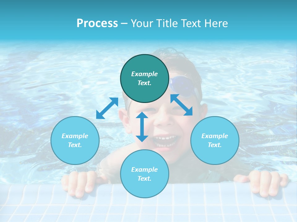 Happy Child In A Sunny Swimming Pool PowerPoint Template