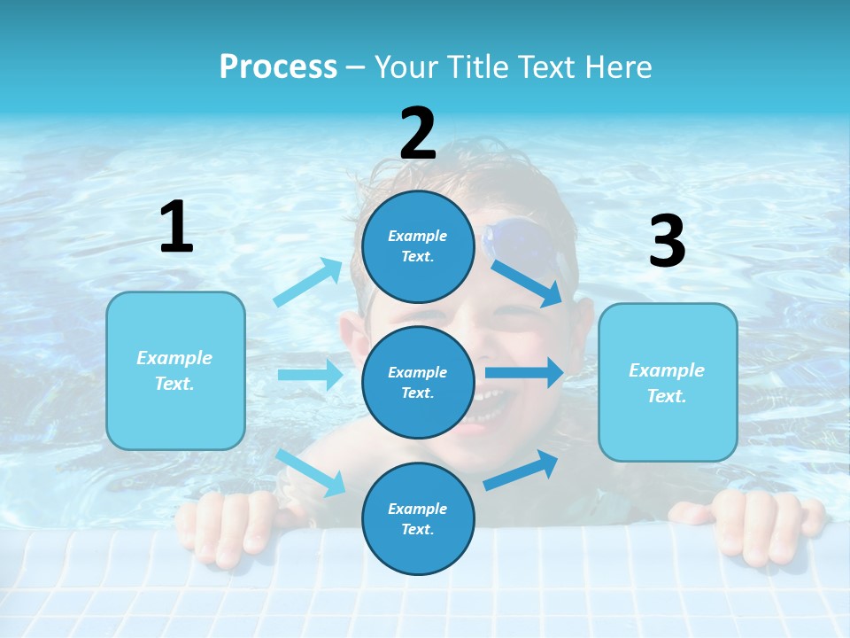 Happy Child In A Sunny Swimming Pool PowerPoint Template