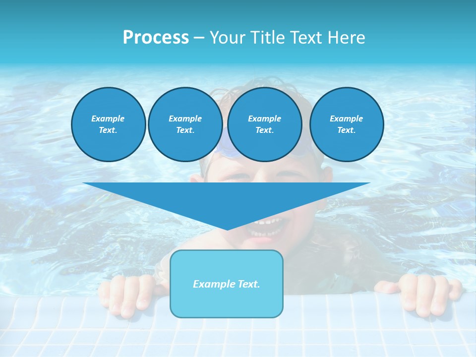Happy Child In A Sunny Swimming Pool PowerPoint Template