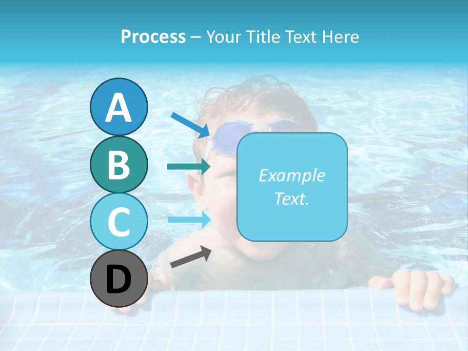 Happy Child In A Sunny Swimming Pool PowerPoint Template