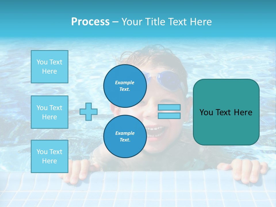 Happy Child In A Sunny Swimming Pool PowerPoint Template