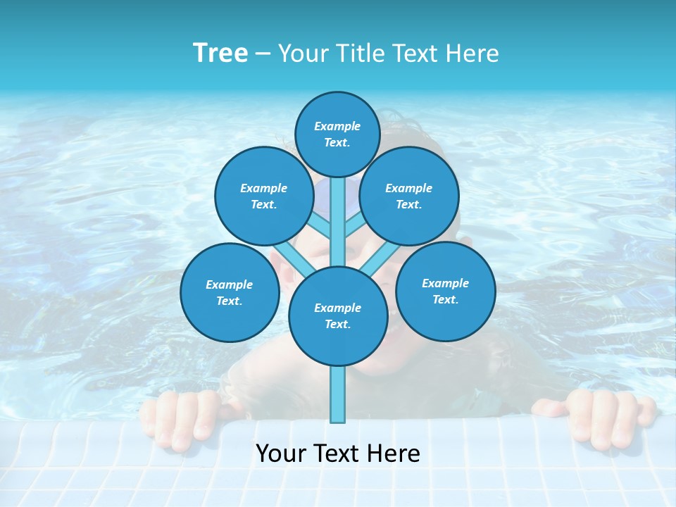 Happy Child In A Sunny Swimming Pool PowerPoint Template