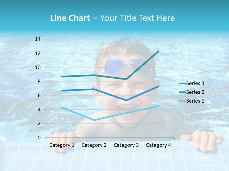 Happy Child In A Sunny Swimming Pool PowerPoint Template