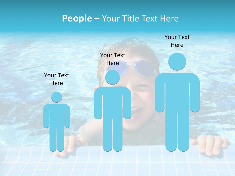 Happy Child In A Sunny Swimming Pool PowerPoint Template