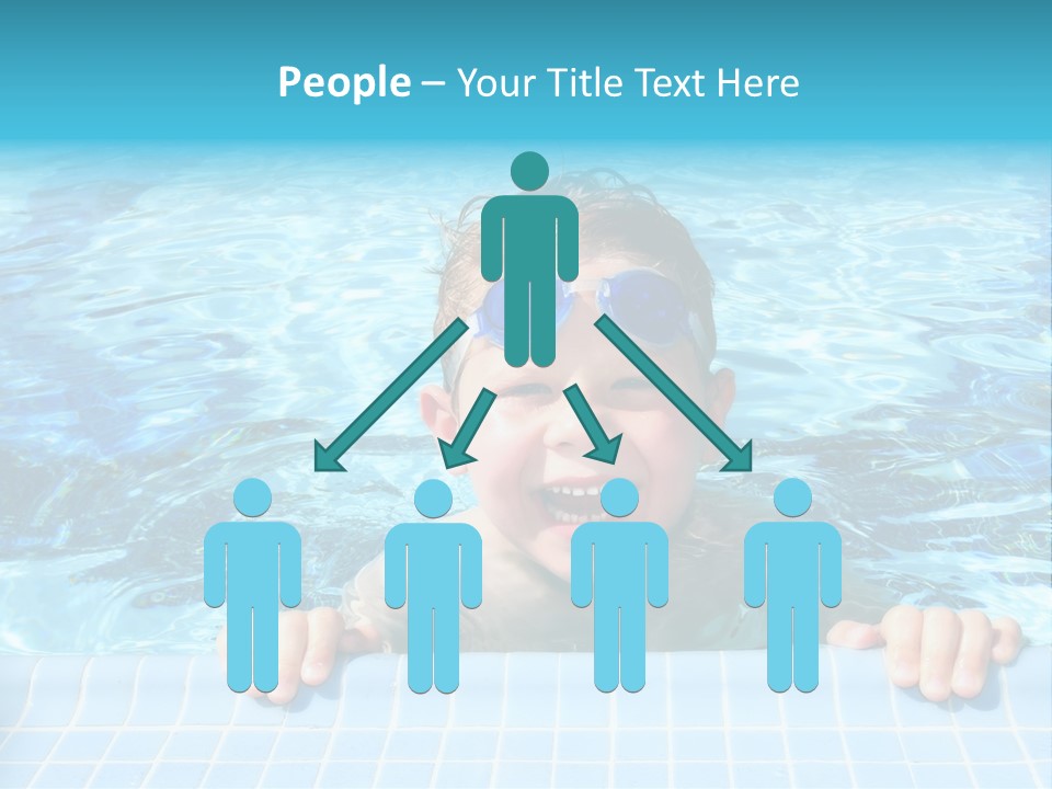 Happy Child In A Sunny Swimming Pool PowerPoint Template