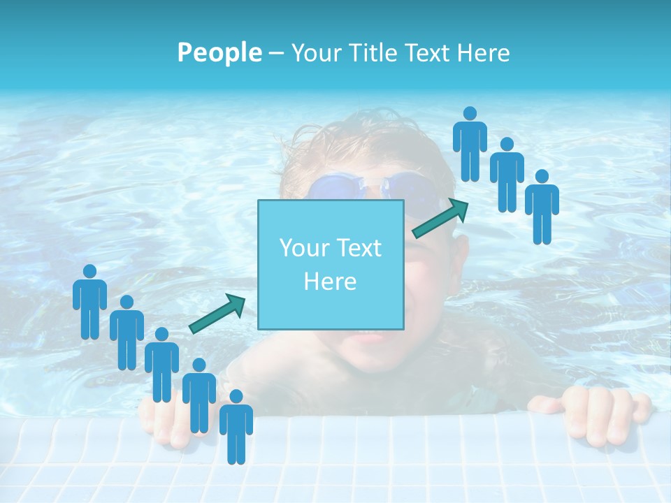Happy Child In A Sunny Swimming Pool PowerPoint Template